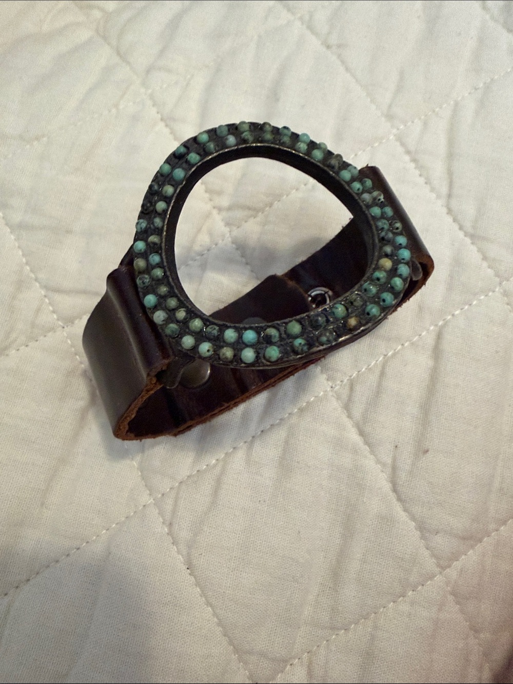 100% Adjustable Genuine Leather Western Festival Bohemian Turquoise Bracelet